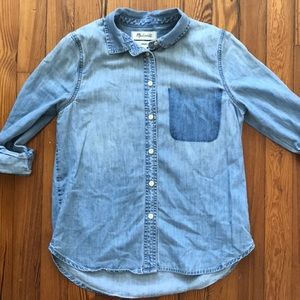 Madewell Shrunken Denim Shirt-Small (fits like XS)